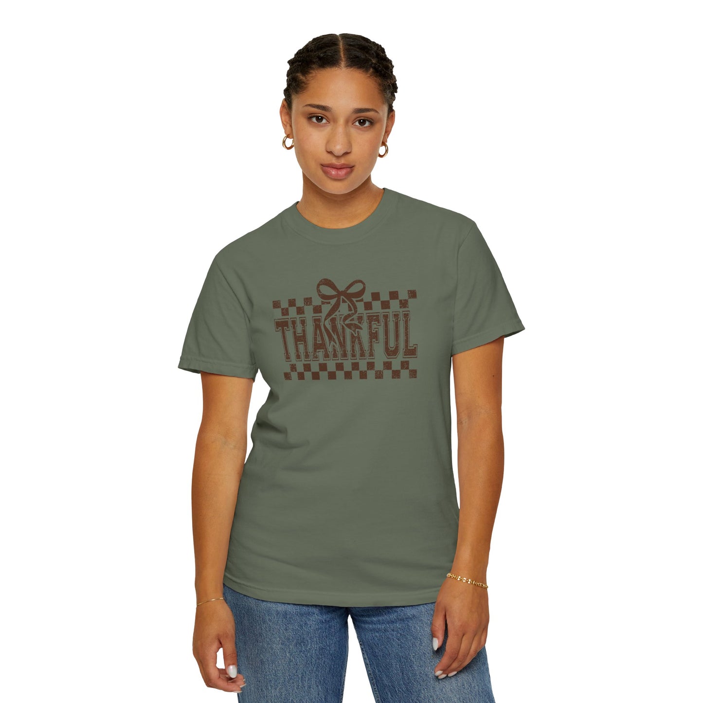 Thankful Unisex Garment-Dyed T-Shirt, Casual Fall Tee, Thanksgiving Gift, Cozy Everyday Wear, Autumn Fashion, Comfortable Tops