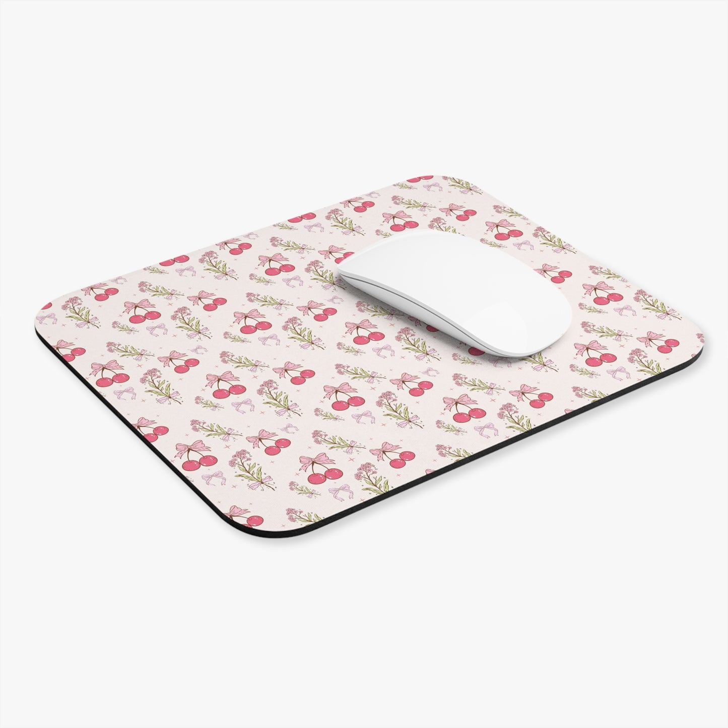Charming Cherry Blossom Mouse Pad – Cute Floral Design for Home Office & Gifts