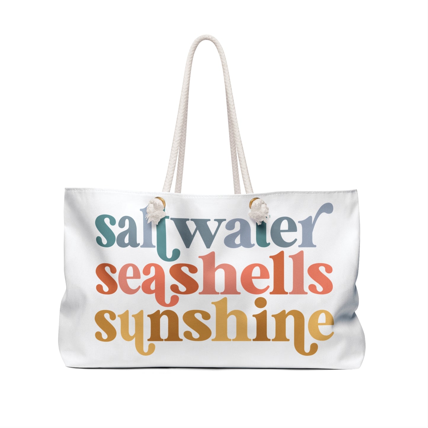 Saltwater Seashells Sunshine Weekender Bag - Perfect for Beach Trips & Getaways