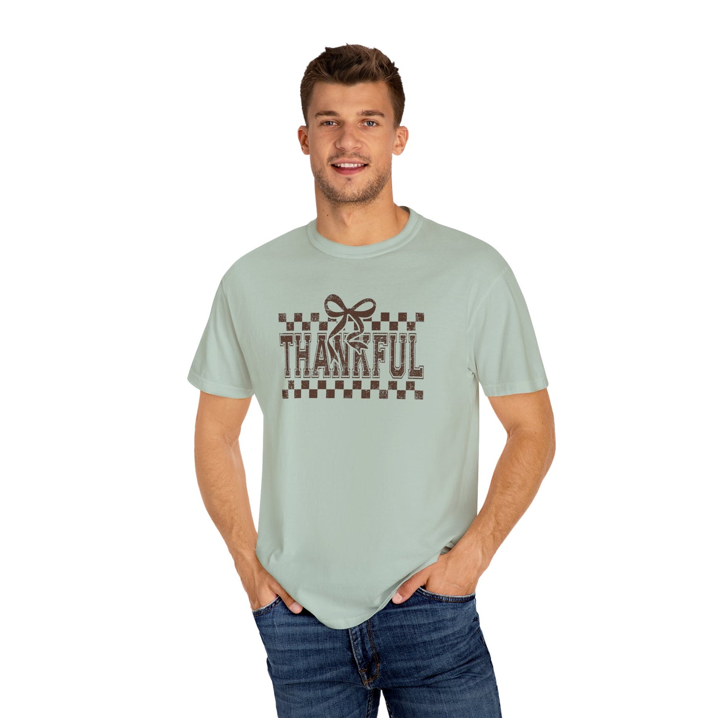 Thankful Unisex Garment-Dyed T-Shirt, Casual Fall Tee, Thanksgiving Gift, Cozy Everyday Wear, Autumn Fashion, Comfortable Tops