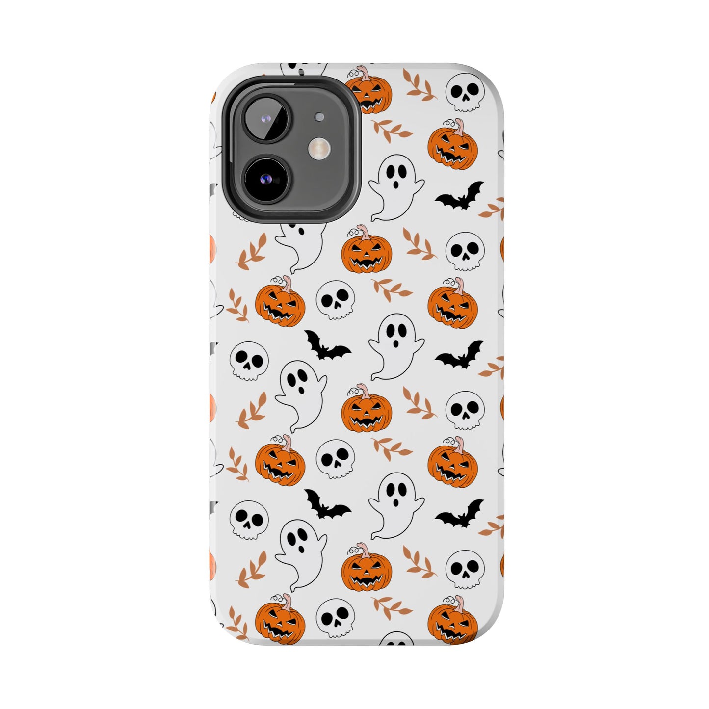 Halloween Themed Tough Phone Cases, Spooky Ghosts & Skulls, Perfect for Fall Decor, Unique Gift for Halloween Lovers, Fun Pumpkin Design