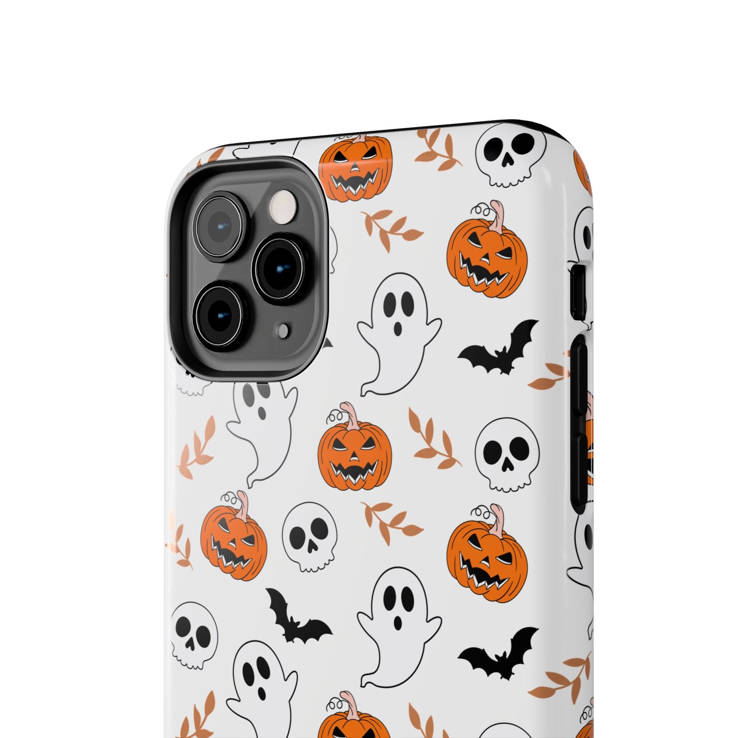 Halloween Themed Tough Phone Cases, Spooky Ghosts & Skulls, Perfect for Fall Decor, Unique Gift for Halloween Lovers, Fun Pumpkin Design