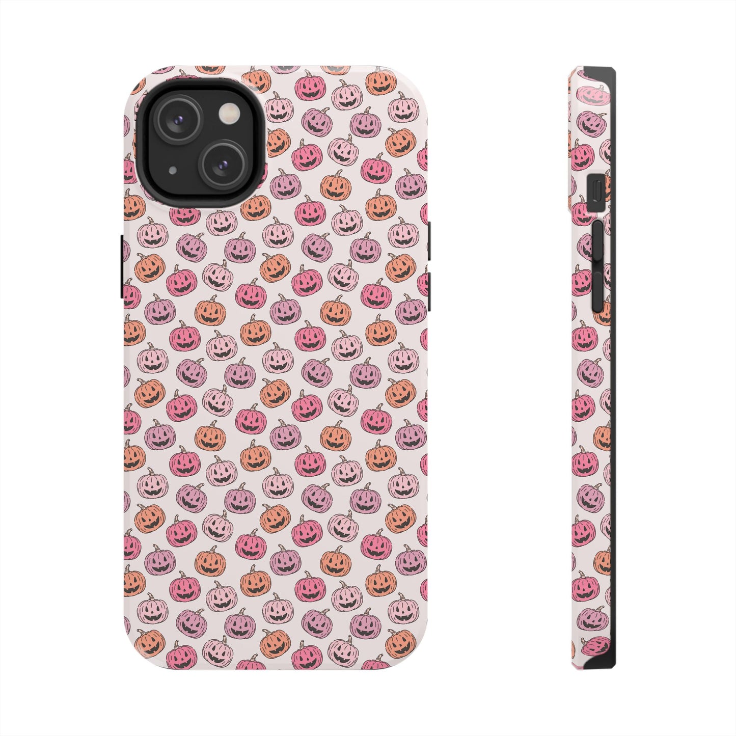 Cute Pumpkin Pattern Tough Phone Cases | Fall Decor, Halloween Accessories, Gifts for Her, Trendy Phone Protection