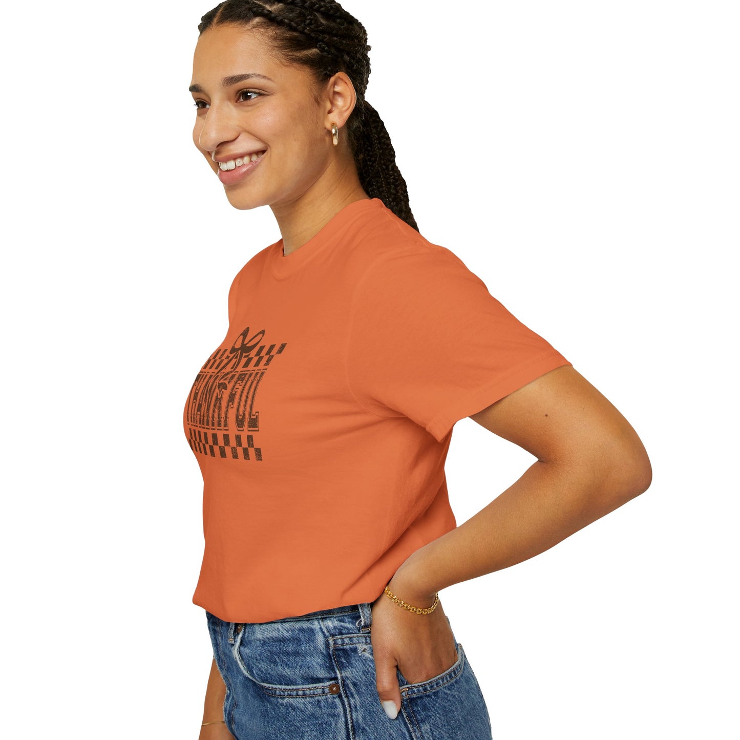 Thankful Unisex Garment-Dyed T-Shirt, Casual Fall Tee, Thanksgiving Gift, Cozy Everyday Wear, Autumn Fashion, Comfortable Tops