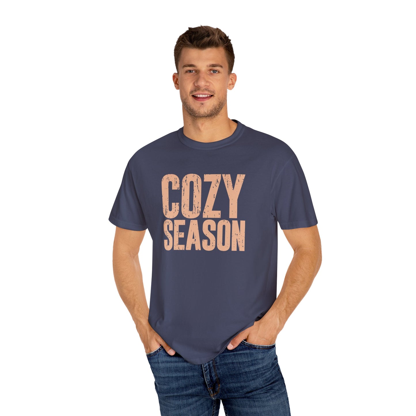 Cozy Season T-shirt for Autumn Vibes | Unisex Garment-Dyed Tee, Fall Apparel, Seasonal Fashion, Casual Wear, Gift Idea