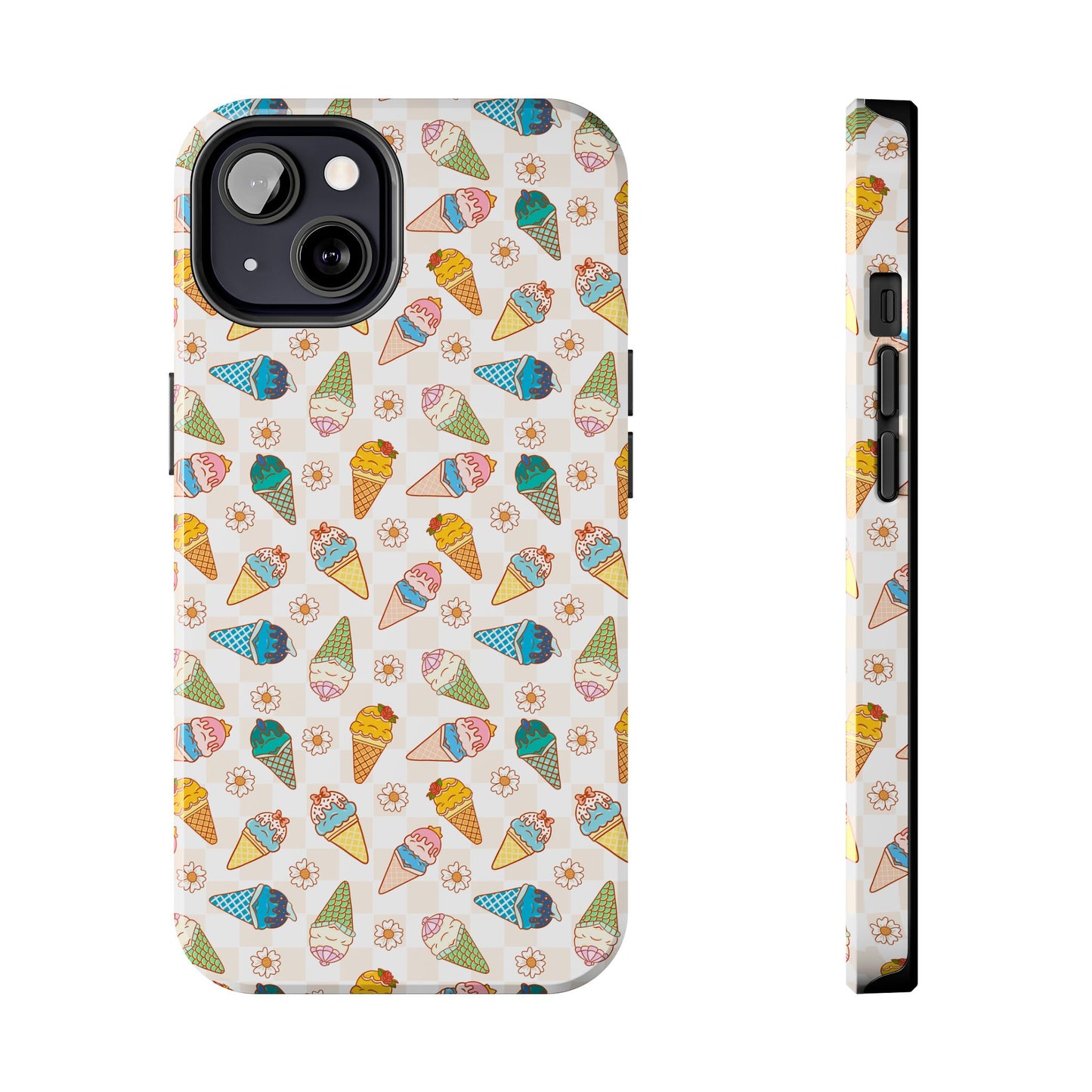 Princess Themed Colorful Ice Cream Tough Phone Cases - Fun, Giftable, Summer Vibe, Durable Protection for Your Device, Perfect for Food Lovers, Bright