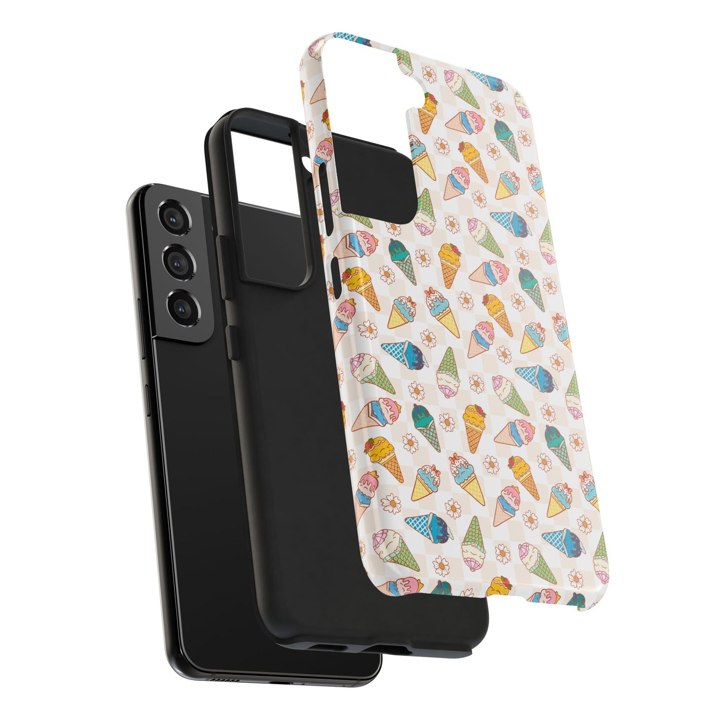 Princess Themed Colorful Ice Cream Tough Phone Cases - Fun, Giftable, Summer Vibe, Durable Protection for Your Device, Perfect for Food Lovers, Bright