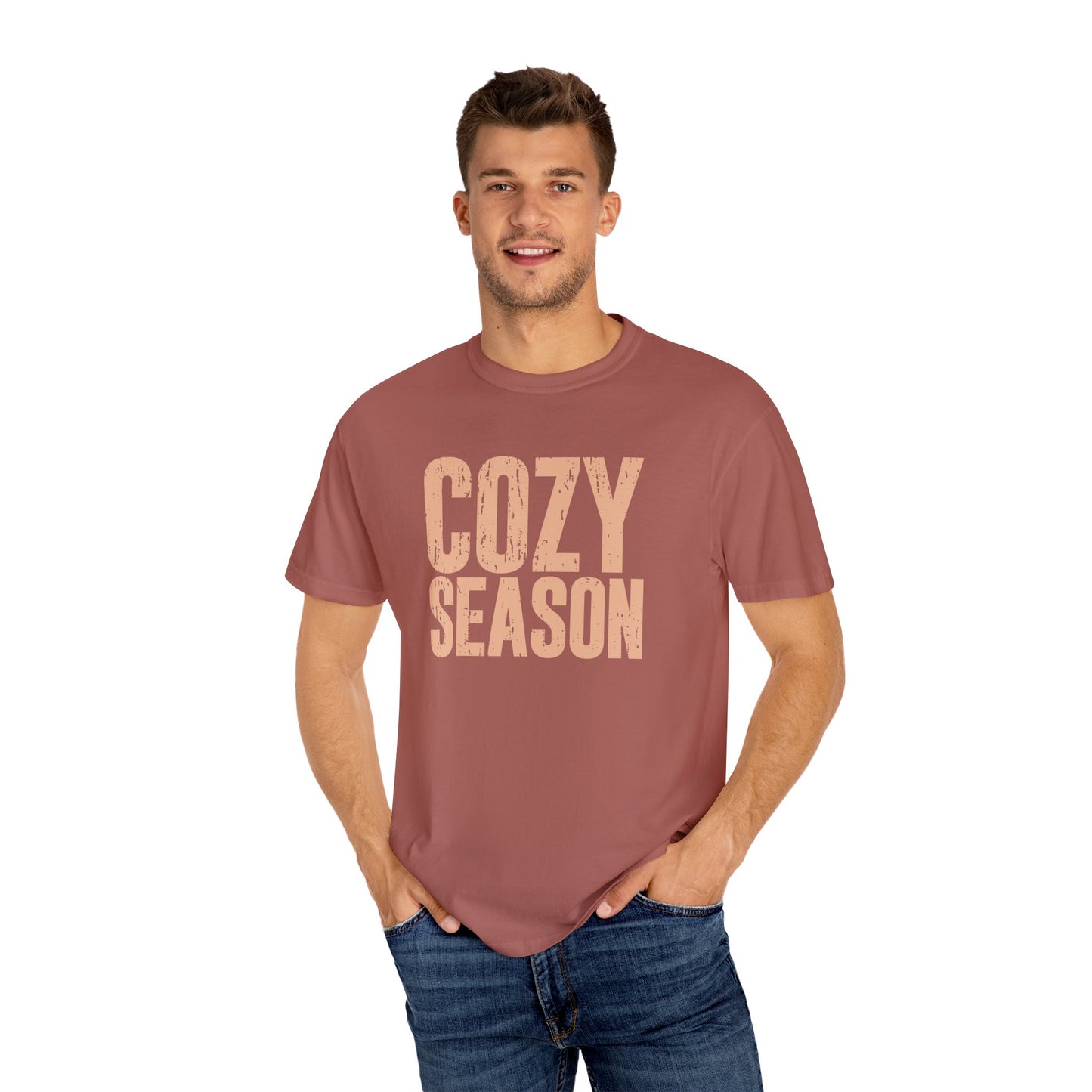 Cozy Season T-shirt for Autumn Vibes | Unisex Garment-Dyed Tee, Fall Apparel, Seasonal Fashion, Casual Wear, Gift Idea