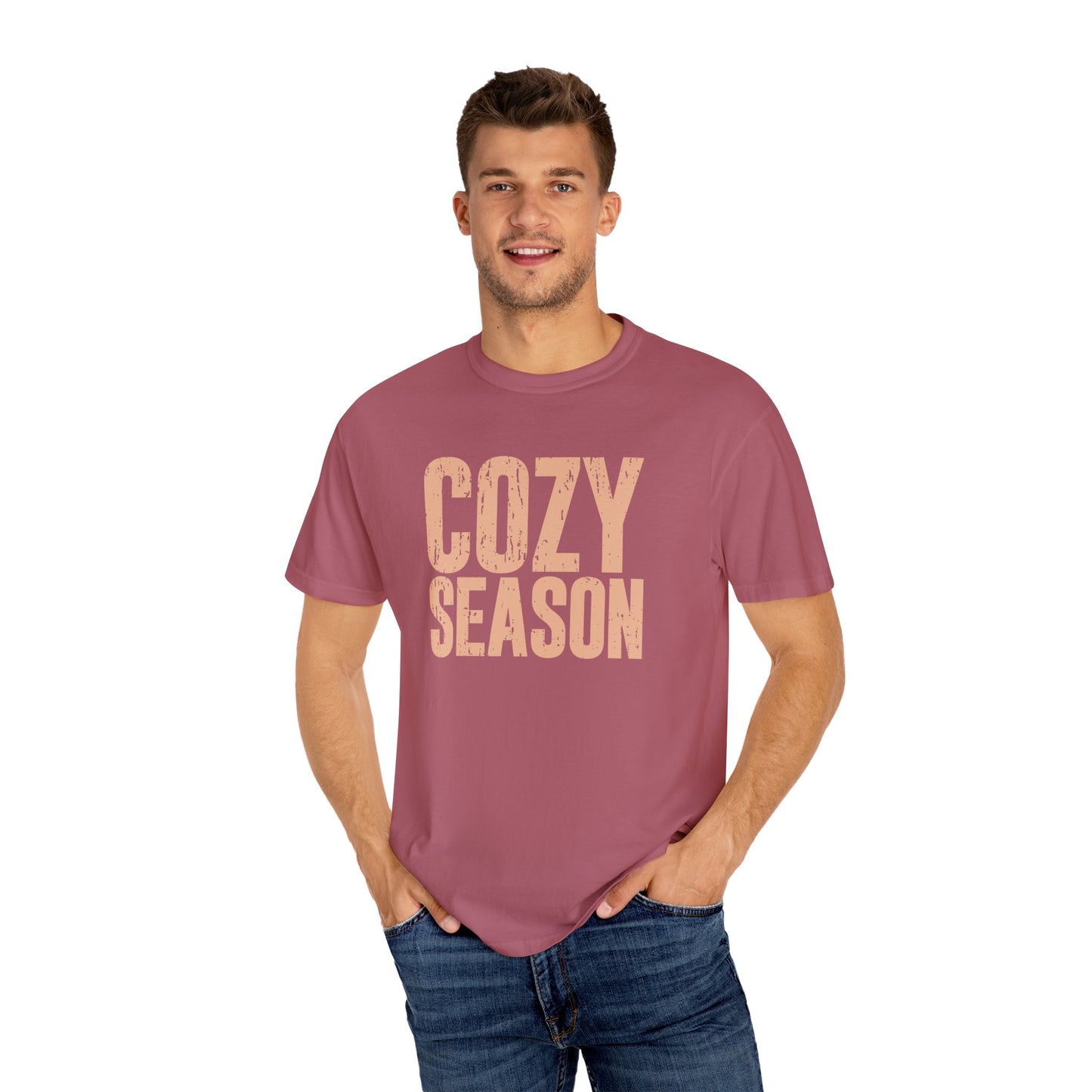 Cozy Season T-shirt for Autumn Vibes | Unisex Garment-Dyed Tee, Fall Apparel, Seasonal Fashion, Casual Wear, Gift Idea