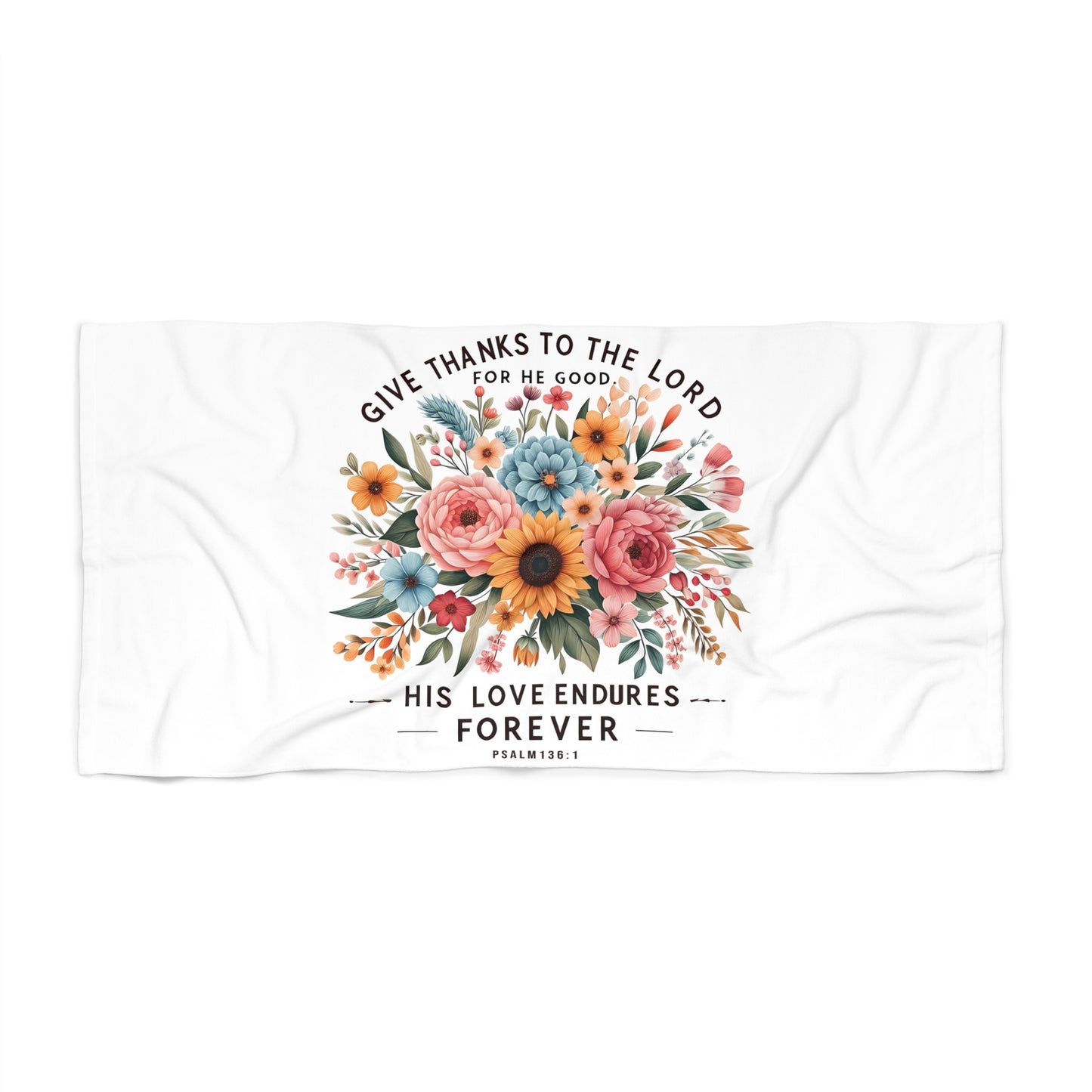 Psalm 136 Beach Towel