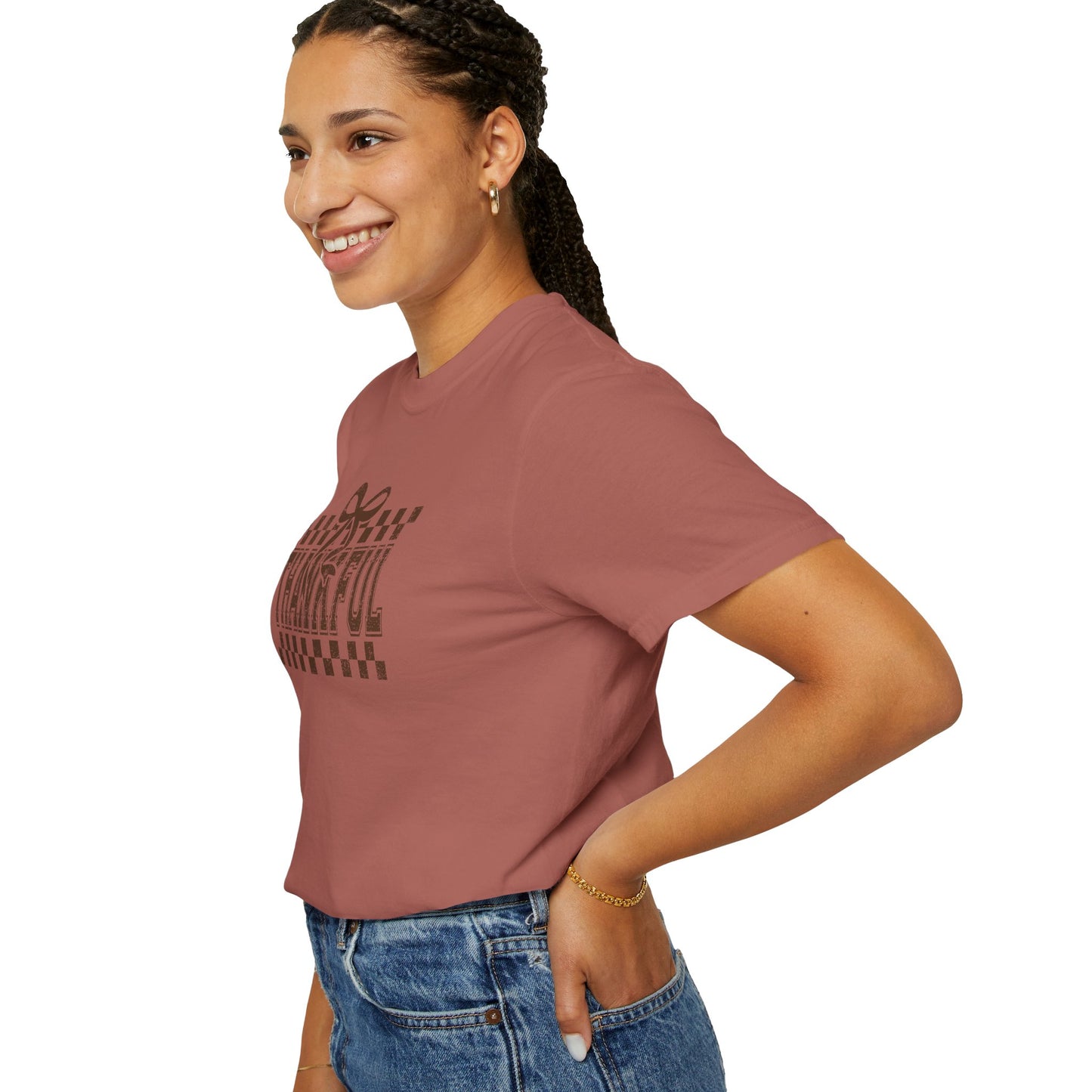 Thankful Unisex Garment-Dyed T-Shirt, Casual Fall Tee, Thanksgiving Gift, Cozy Everyday Wear, Autumn Fashion, Comfortable Tops