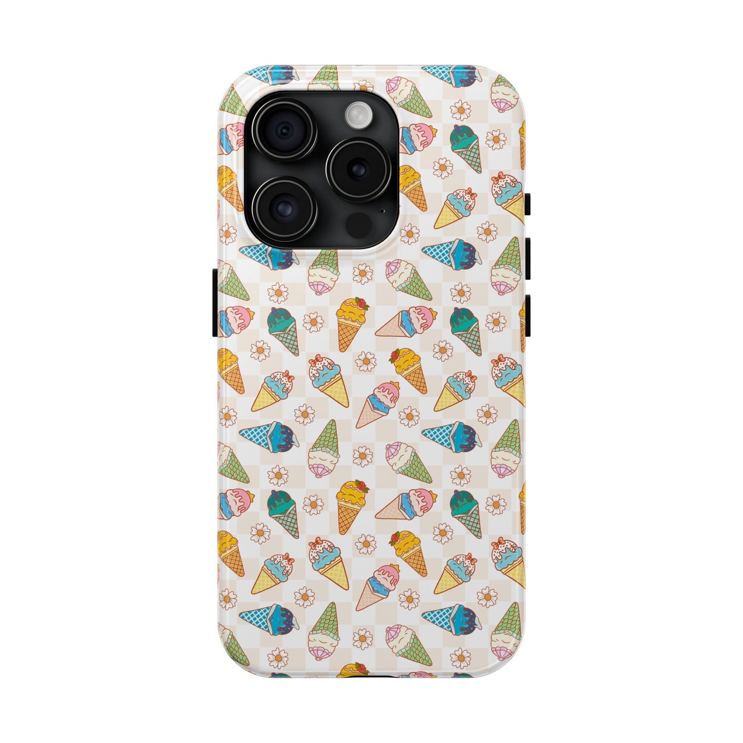 Princess Themed Colorful Ice Cream Tough Phone Cases - Fun, Giftable, Summer Vibe, Durable Protection for Your Device, Perfect for Food Lovers, Bright