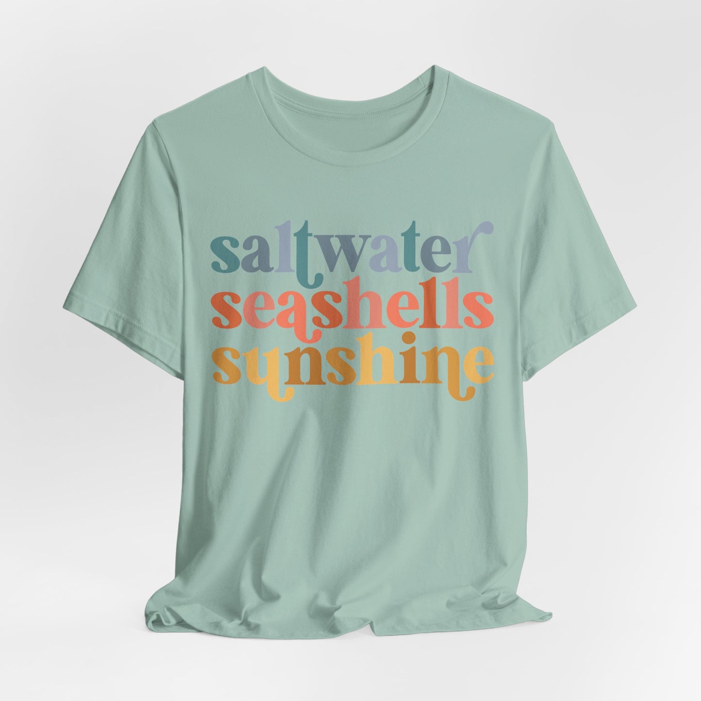 Coastal Vibes Unisex Jersey Tee - Saltwater Seashells Sunshine Design