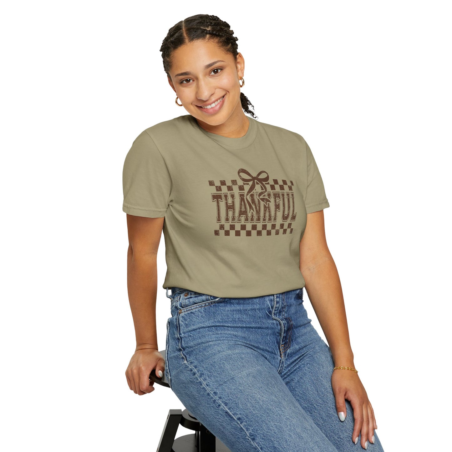Thankful Unisex Garment-Dyed T-Shirt, Casual Fall Tee, Thanksgiving Gift, Cozy Everyday Wear, Autumn Fashion, Comfortable Tops