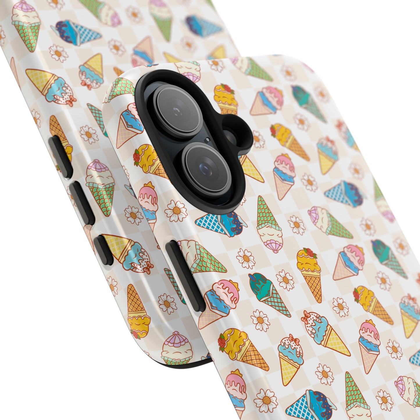 Princess Themed Colorful Ice Cream Tough Phone Cases - Fun, Giftable, Summer Vibe, Durable Protection for Your Device, Perfect for Food Lovers, Bright