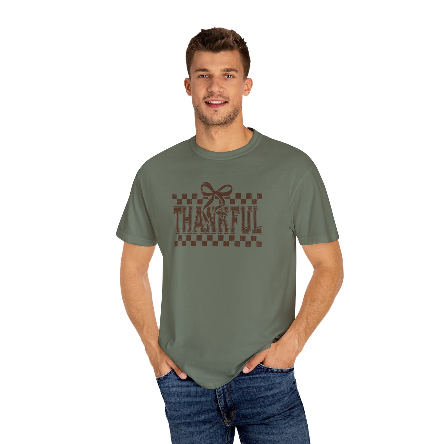 Thankful Unisex Garment-Dyed T-Shirt, Casual Fall Tee, Thanksgiving Gift, Cozy Everyday Wear, Autumn Fashion, Comfortable Tops