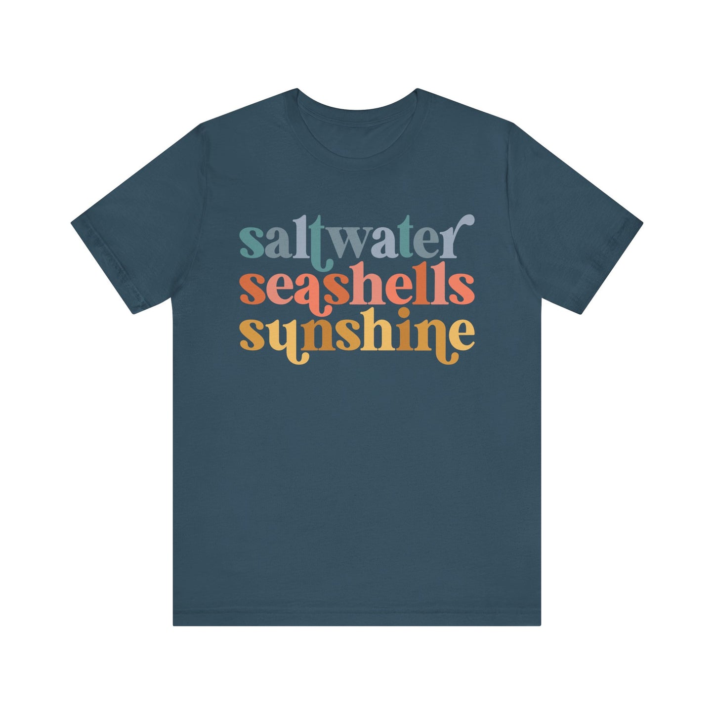 Coastal Vibes Unisex Jersey Tee - Saltwater Seashells Sunshine Design
