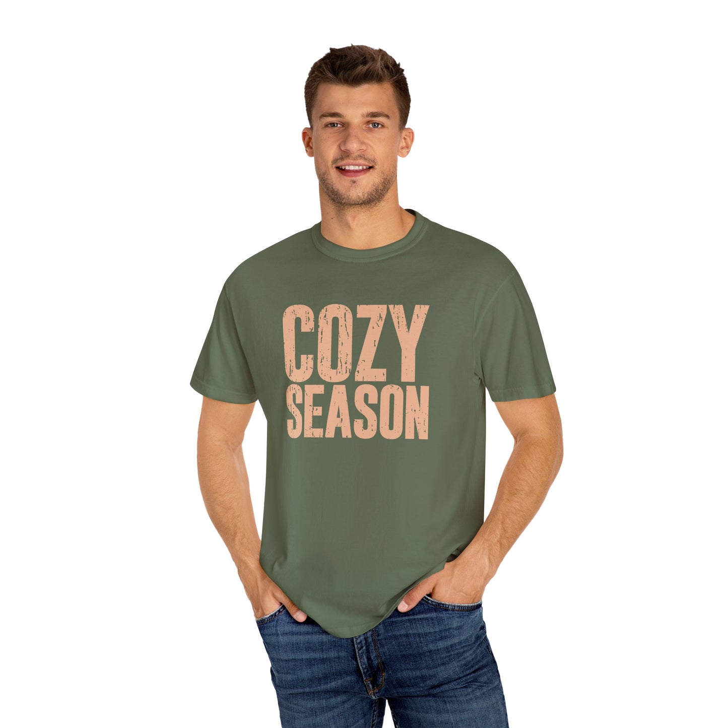 Cozy Season T-shirt for Autumn Vibes | Unisex Garment-Dyed Tee, Fall Apparel, Seasonal Fashion, Casual Wear, Gift Idea