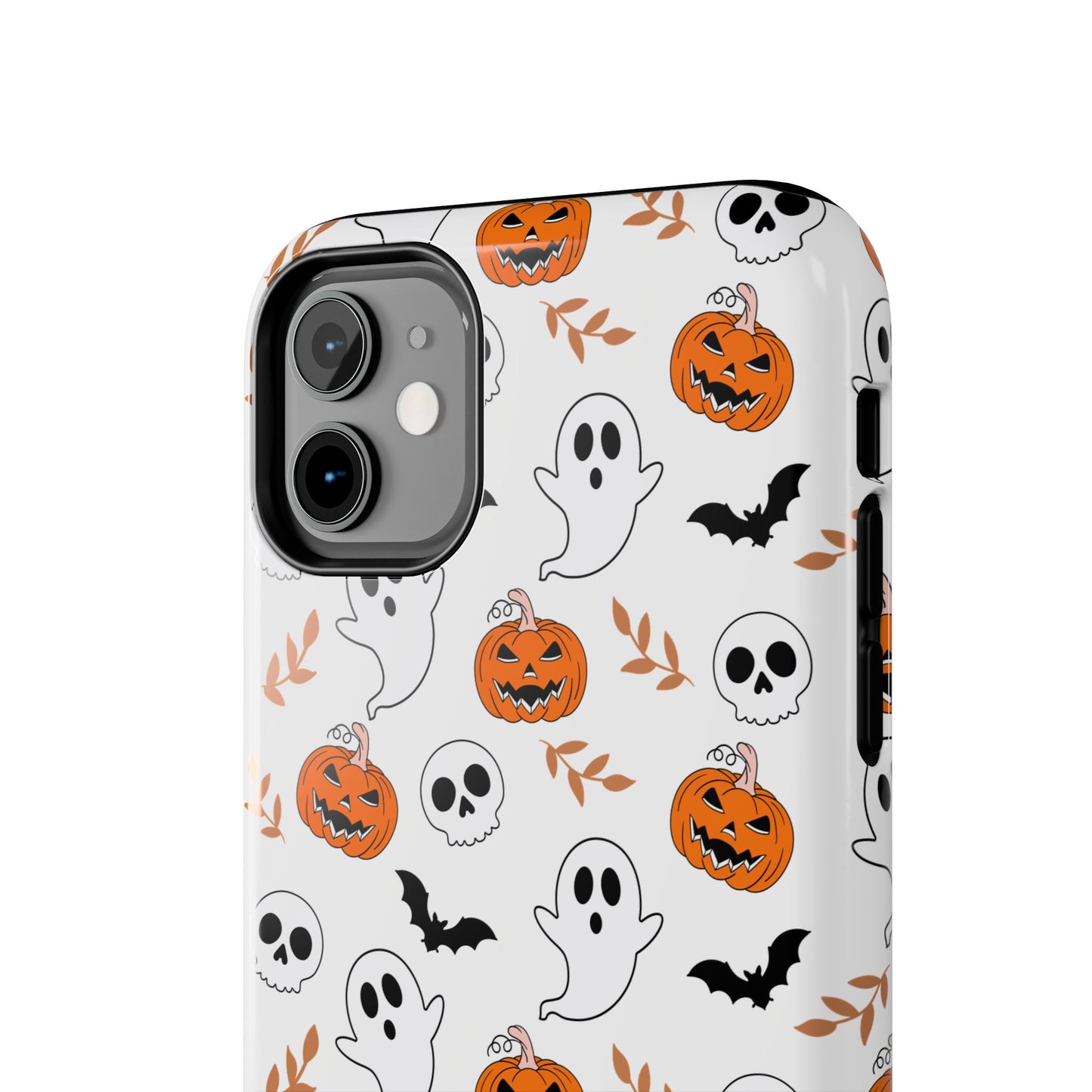 Halloween Themed Tough Phone Cases, Spooky Ghosts & Skulls, Perfect for Fall Decor, Unique Gift for Halloween Lovers, Fun Pumpkin Design