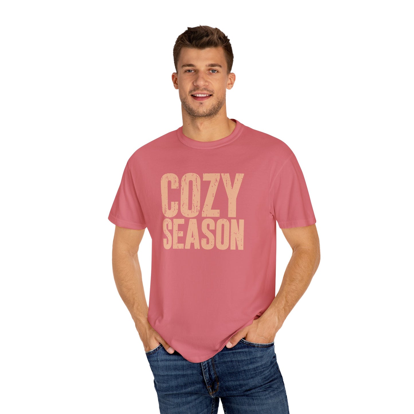 Cozy Season T-shirt for Autumn Vibes | Unisex Garment-Dyed Tee, Fall Apparel, Seasonal Fashion, Casual Wear, Gift Idea