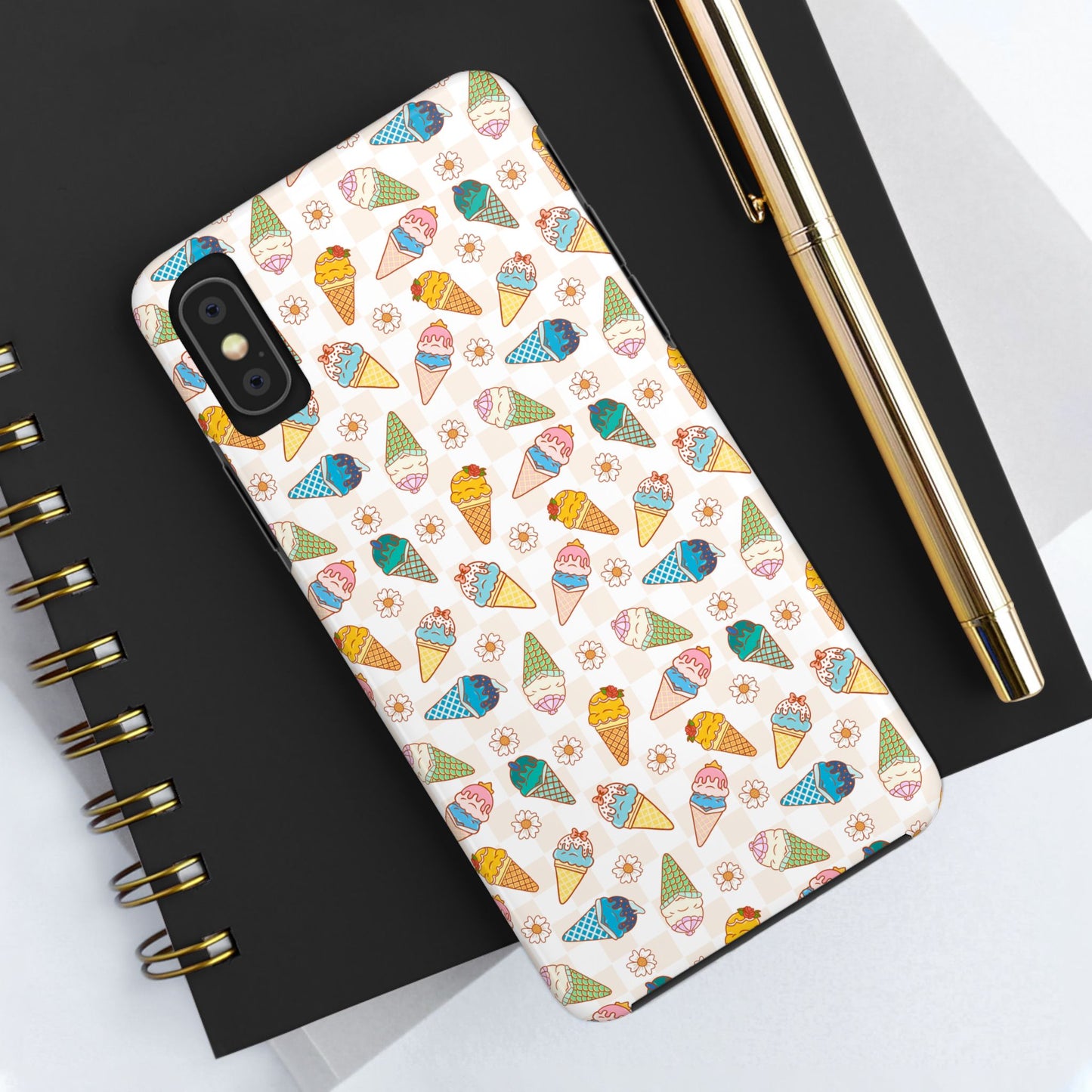 Princess Themed Colorful Ice Cream Tough Phone Cases - Fun, Giftable, Summer Vibe, Durable Protection for Your Device, Perfect for Food Lovers, Bright