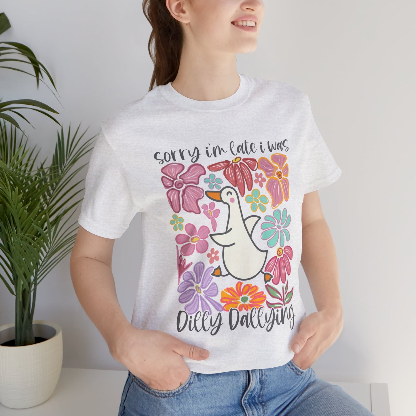 Floral Apology Tee - Unisex Jersey Short Sleeve T-Shirt with Playful Design
