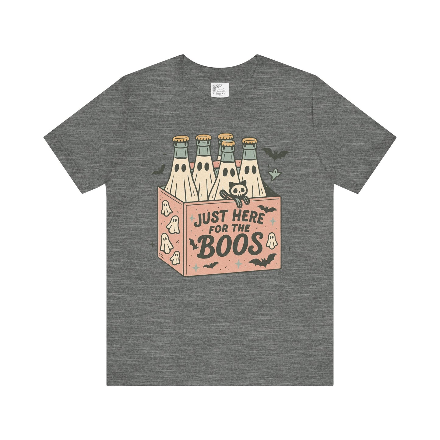 Halloween Vibes Unisex Tee - Just Here for the Boos, Fun Halloween Shirt, Party Wear, Gag Gift, Ghostly Spirit Classy Wear