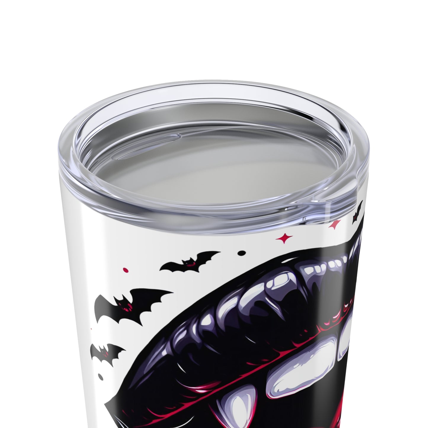 Vampire Kiss 20oz Tumbler, Halloween Travel Mug, Boozy Coffee Cup, Spooky Drinkware, Gift for Vampire Lovers, Bite Me Design