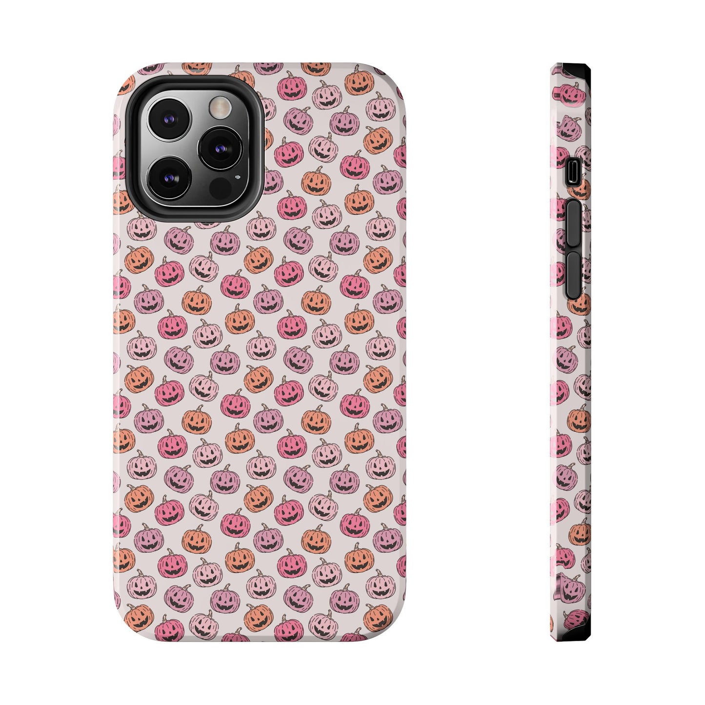 Cute Pumpkin Pattern Tough Phone Cases | Fall Decor, Halloween Accessories, Gifts for Her, Trendy Phone Protection