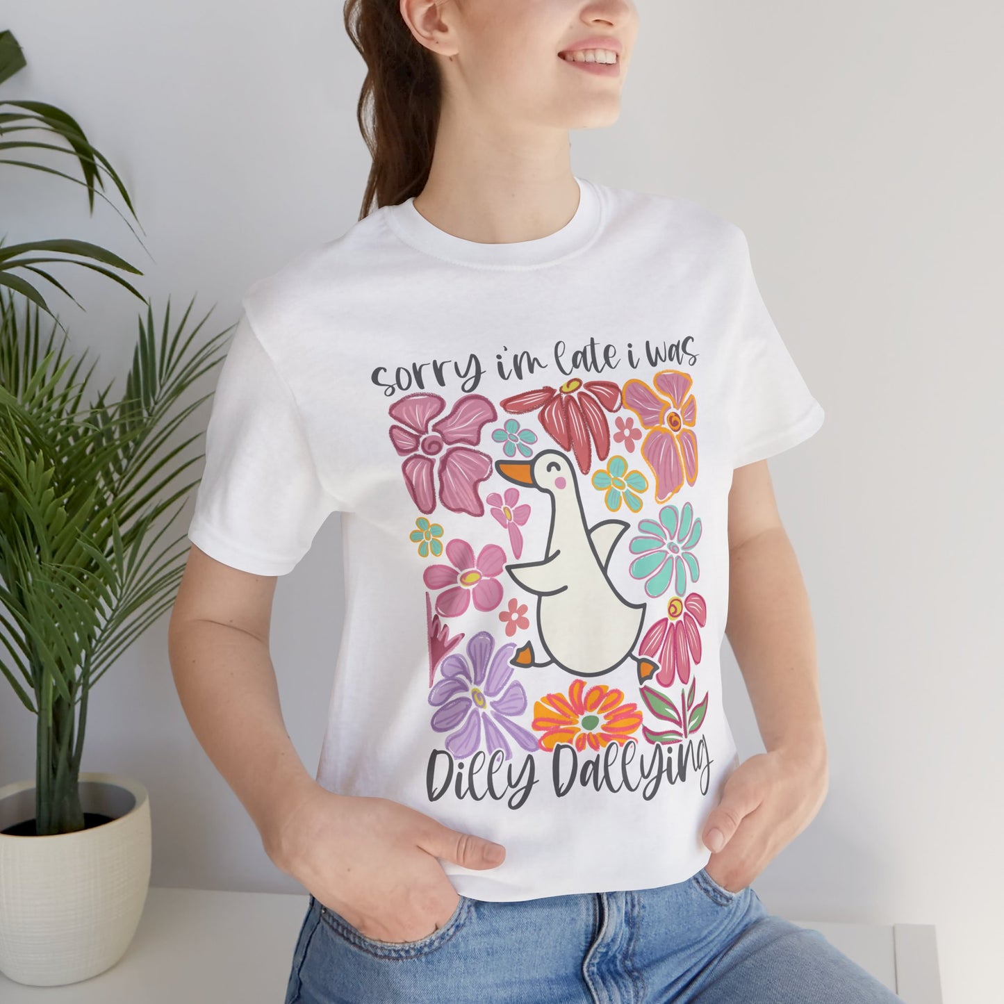 Floral Apology Tee - Unisex Jersey Short Sleeve T-Shirt with Playful Design