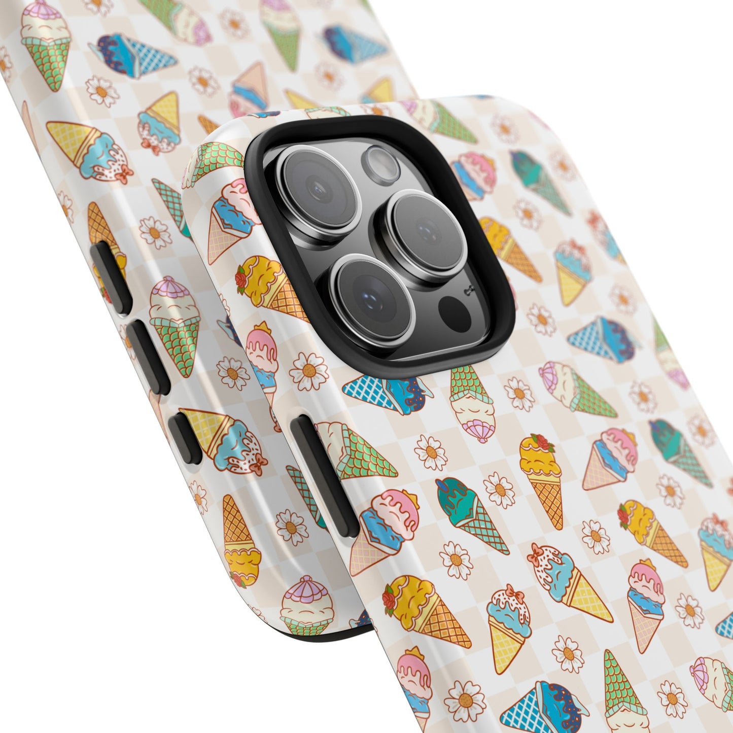 Princess Themed Colorful Ice Cream Tough Phone Cases - Fun, Giftable, Summer Vibe, Durable Protection for Your Device, Perfect for Food Lovers, Bright