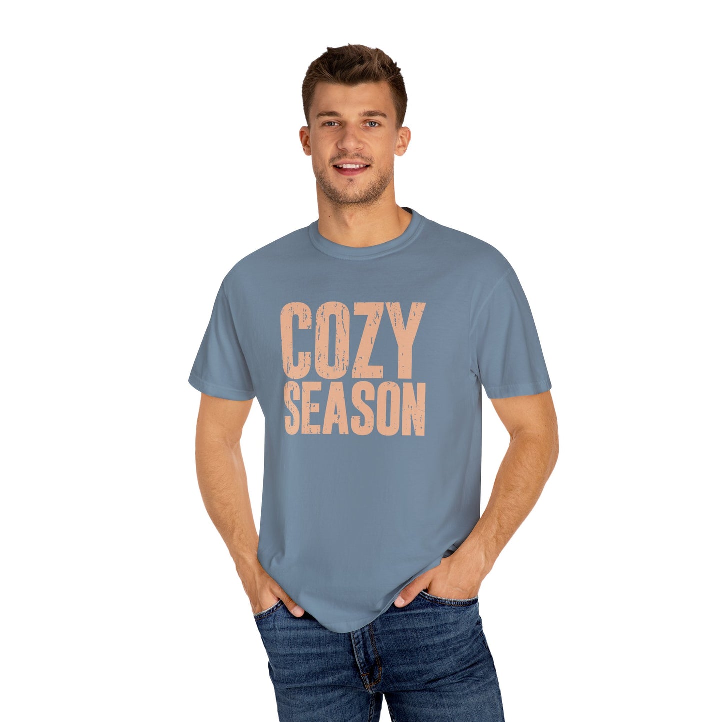 Cozy Season T-shirt for Autumn Vibes | Unisex Garment-Dyed Tee, Fall Apparel, Seasonal Fashion, Casual Wear, Gift Idea