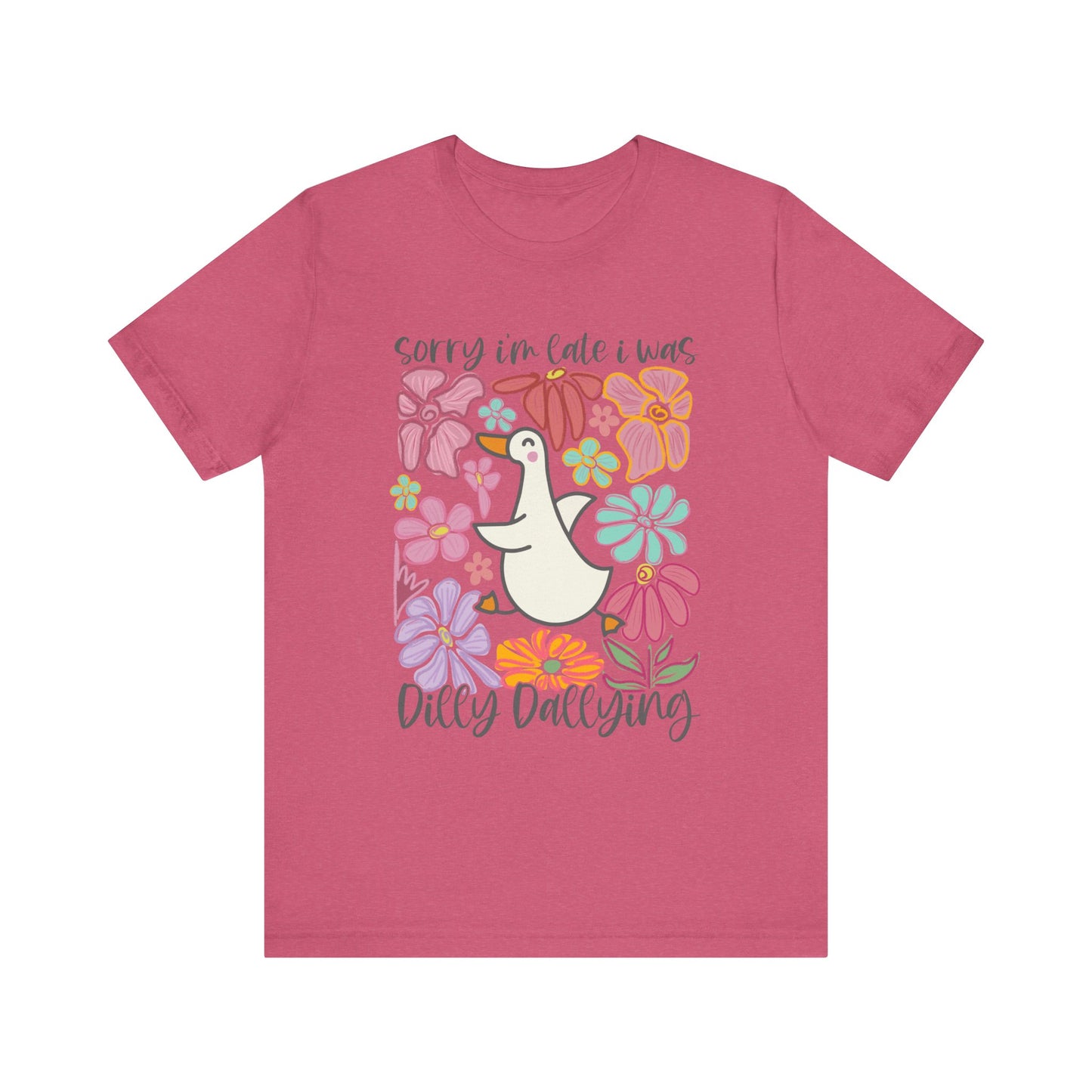 Floral Apology Tee - Unisex Jersey Short Sleeve T-Shirt with Playful Design