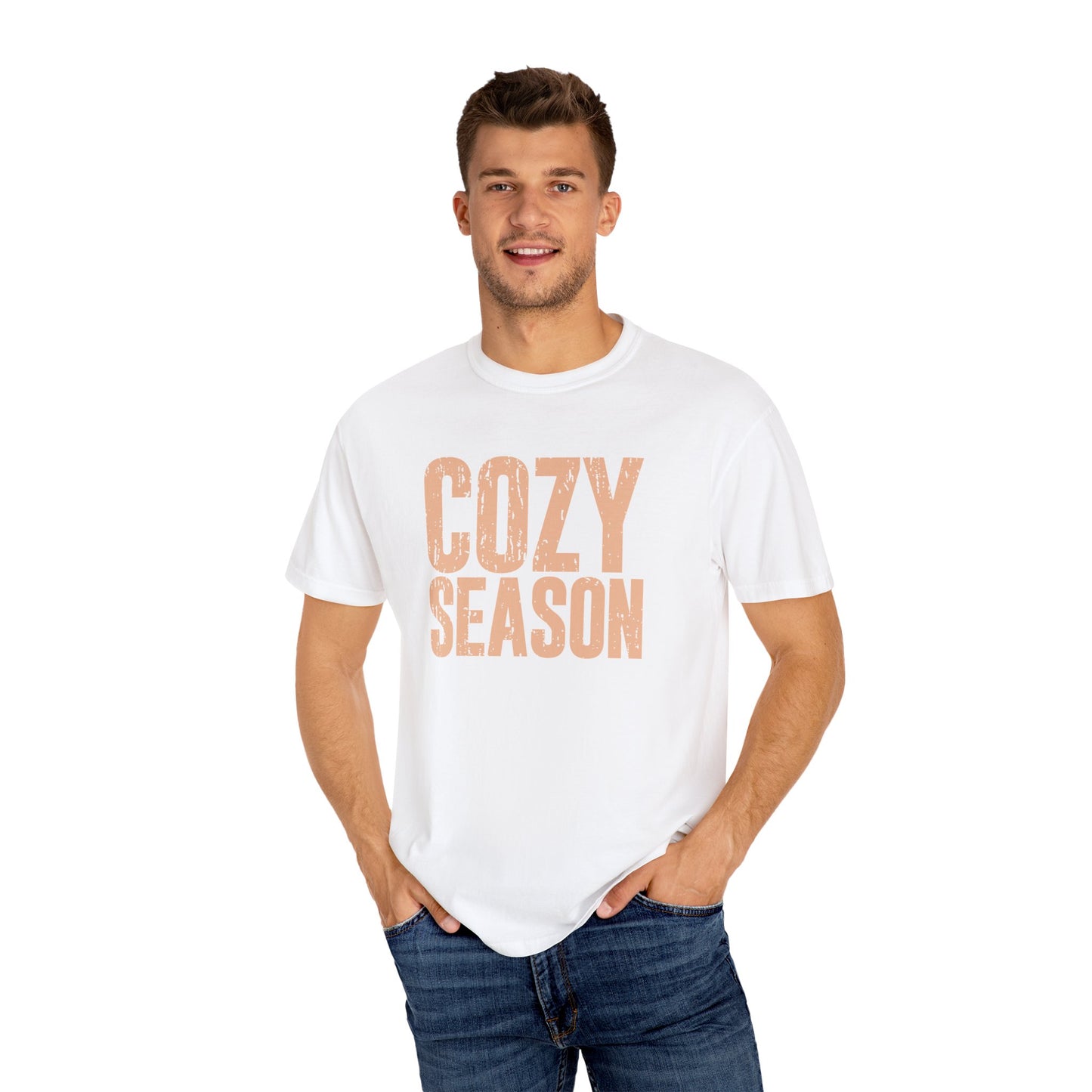 Cozy Season T-shirt for Autumn Vibes | Unisex Garment-Dyed Tee, Fall Apparel, Seasonal Fashion, Casual Wear, Gift Idea