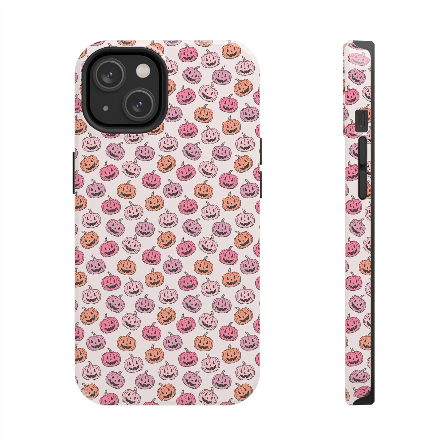Cute Pumpkin Pattern Tough Phone Cases | Fall Decor, Halloween Accessories, Gifts for Her, Trendy Phone Protection