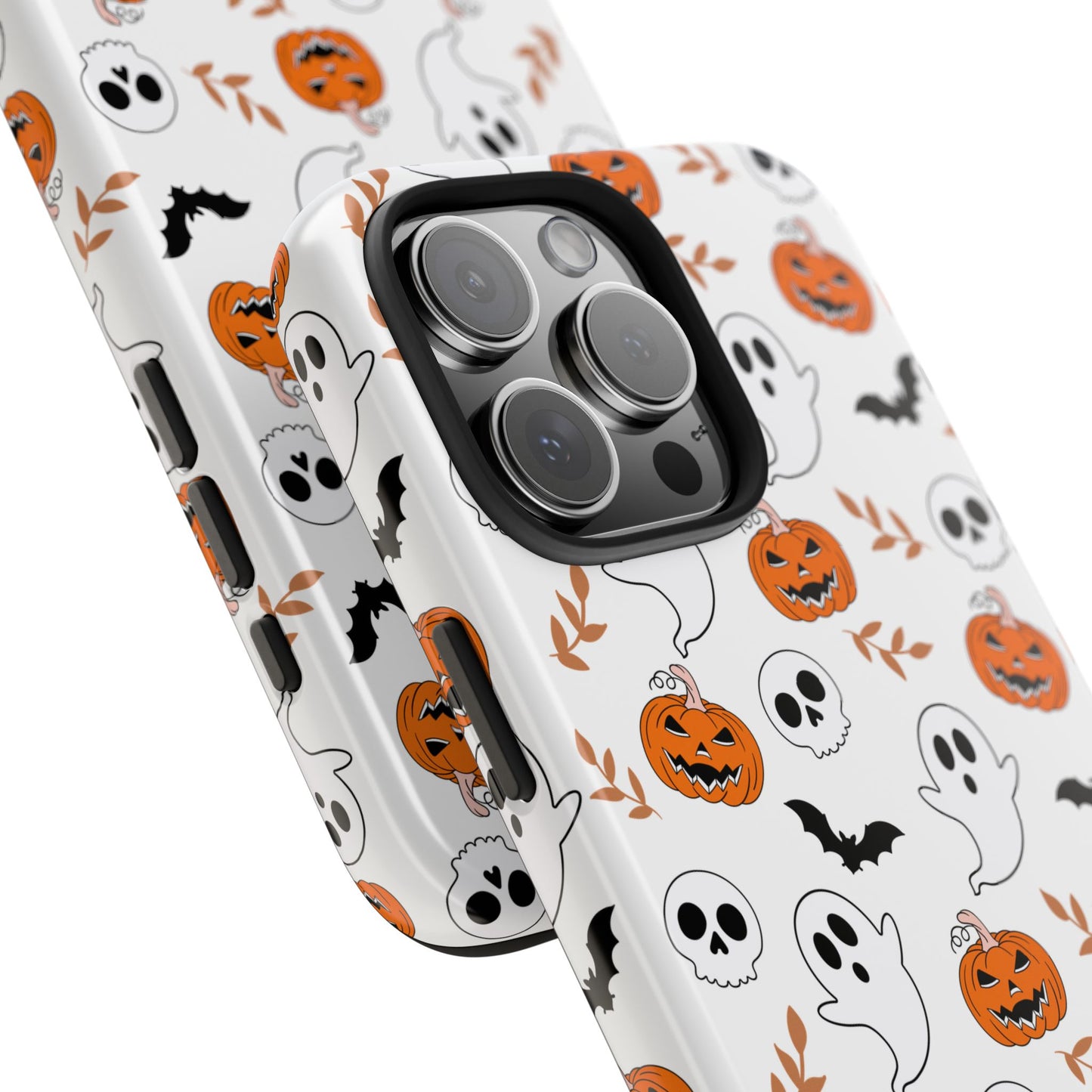 Halloween Themed Tough Phone Cases, Spooky Ghosts & Skulls, Perfect for Fall Decor, Unique Gift for Halloween Lovers, Fun Pumpkin Design