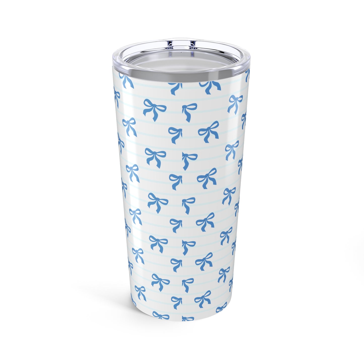 Charming Bow Pattern Tumbler | Cute Travel Mug, Stylish Gift, Party Favor, Personalized Drinkware, Bridal Shower