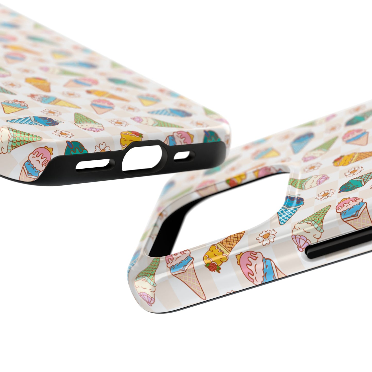 Princess Themed Colorful Ice Cream Tough Phone Cases - Fun, Giftable, Summer Vibe, Durable Protection for Your Device, Perfect for Food Lovers, Bright