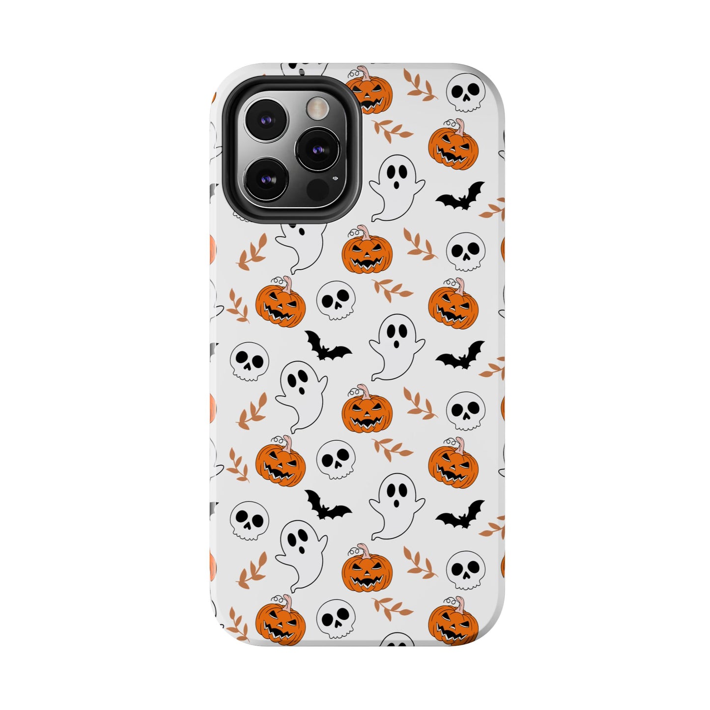 Halloween Themed Tough Phone Cases, Spooky Ghosts & Skulls, Perfect for Fall Decor, Unique Gift for Halloween Lovers, Fun Pumpkin Design