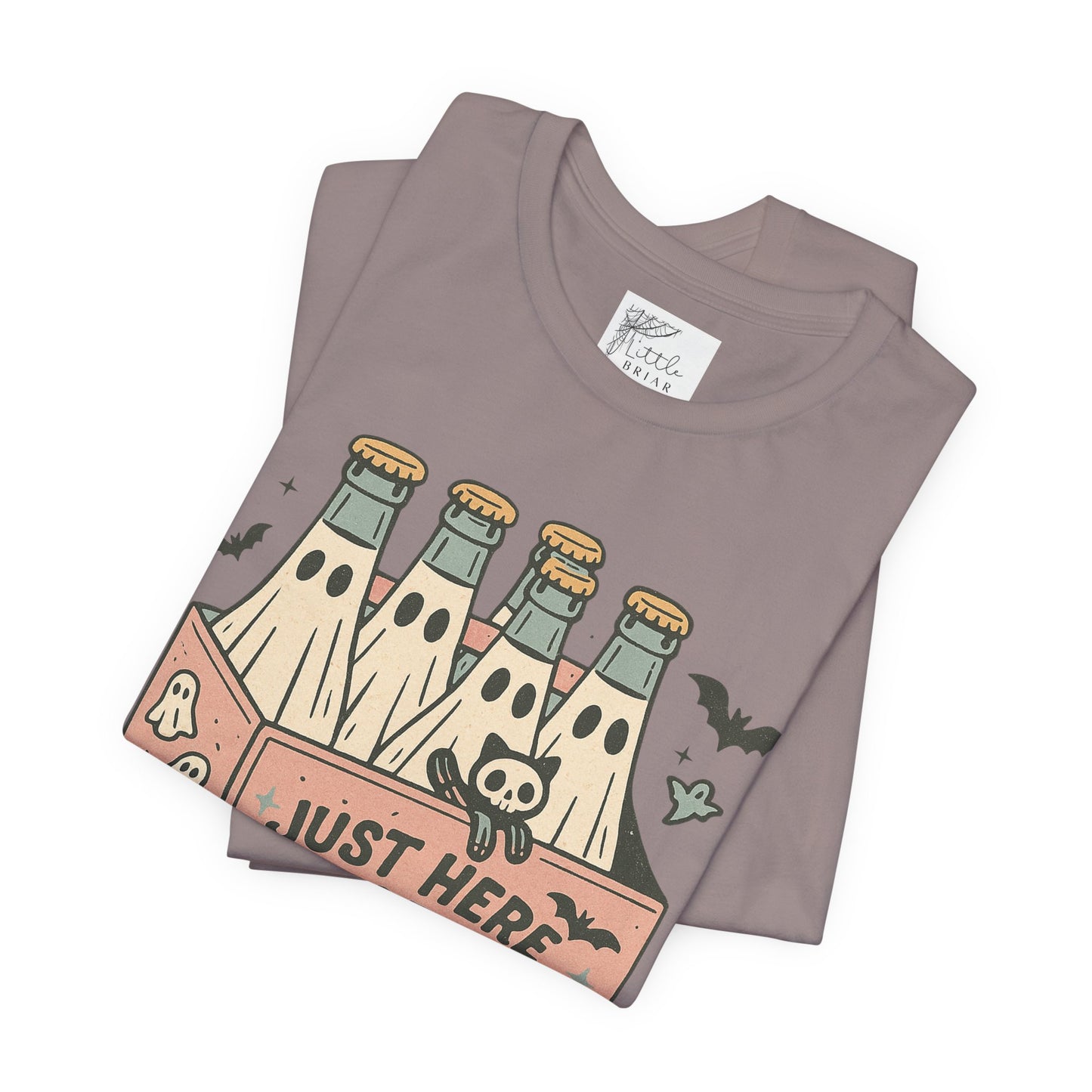 Halloween Vibes Unisex Tee - Just Here for the Boos, Fun Halloween Shirt, Party Wear, Gag Gift, Ghostly Spirit Classy Wear