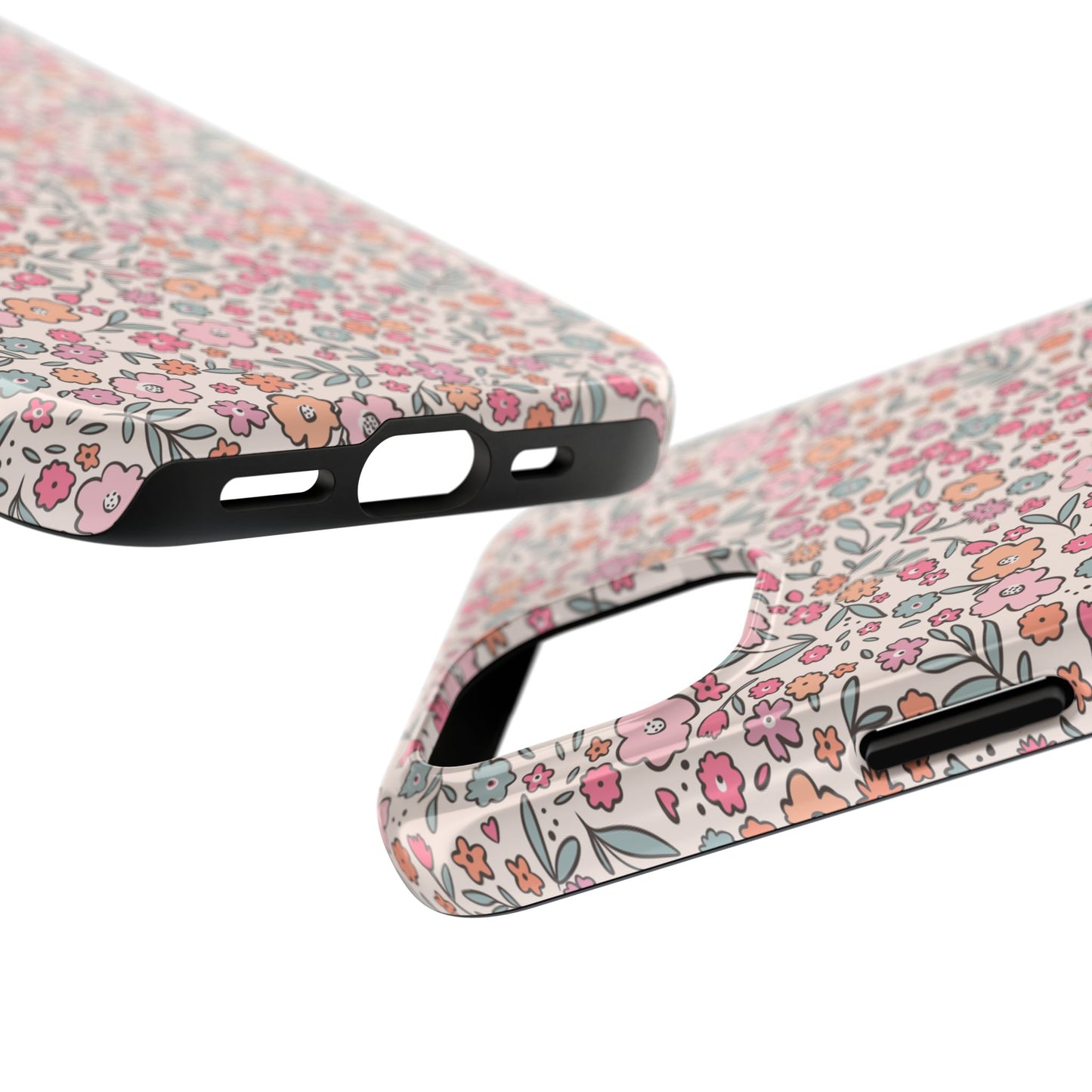 Floral Tough Phone Cases - Stylish Protection, Unique Gifts, Spring Decor, Flower Pattern, Durable Accessory