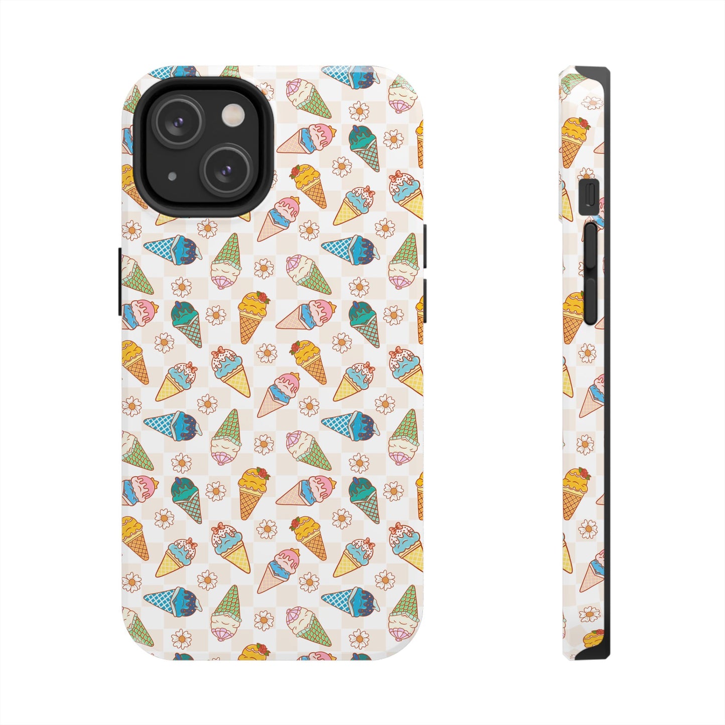 Princess Themed Colorful Ice Cream Tough Phone Cases - Fun, Giftable, Summer Vibe, Durable Protection for Your Device, Perfect for Food Lovers, Bright