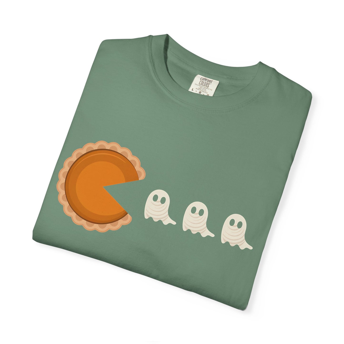 Pac-Man Pumpkin Pie Ghosts Unisex T-Shirt, Halloween Tee, Gamer Shirt, Fun Graphic Top, Gift for Gamers, Casual Wear