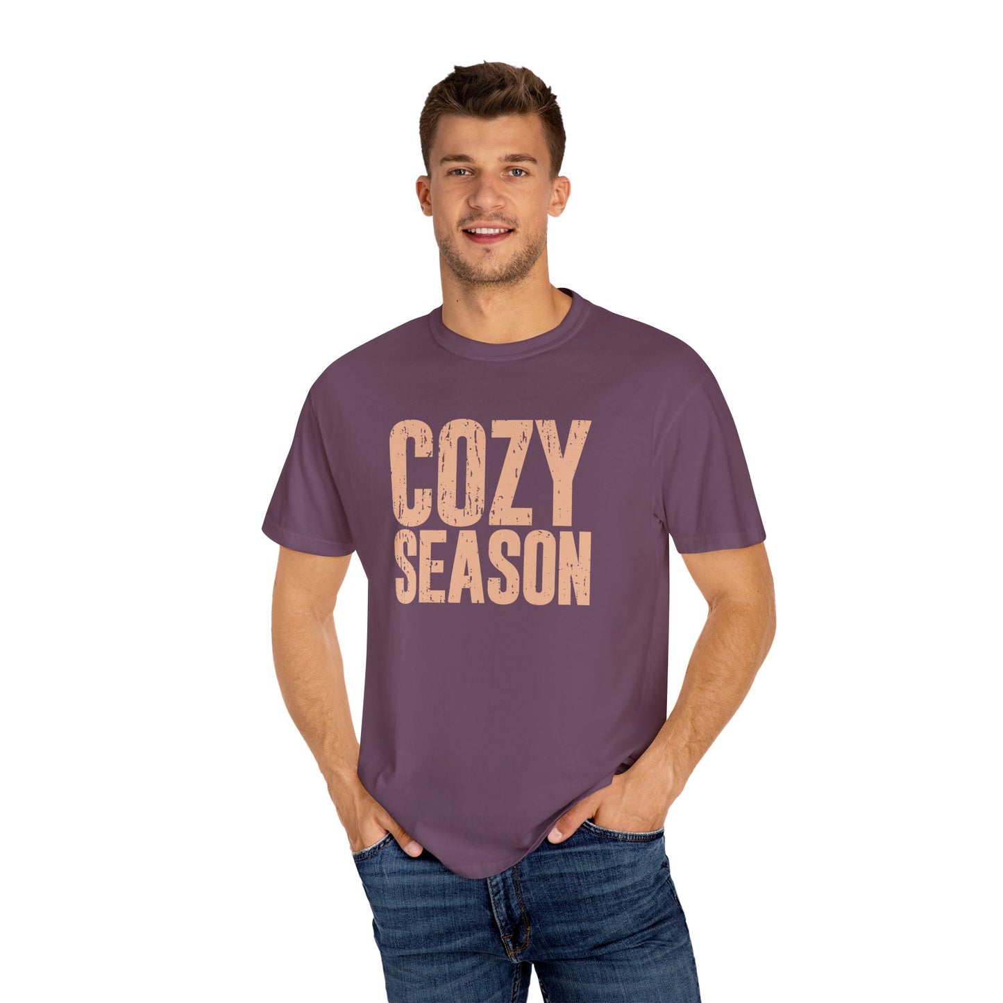 Cozy Season T-shirt for Autumn Vibes | Unisex Garment-Dyed Tee, Fall Apparel, Seasonal Fashion, Casual Wear, Gift Idea