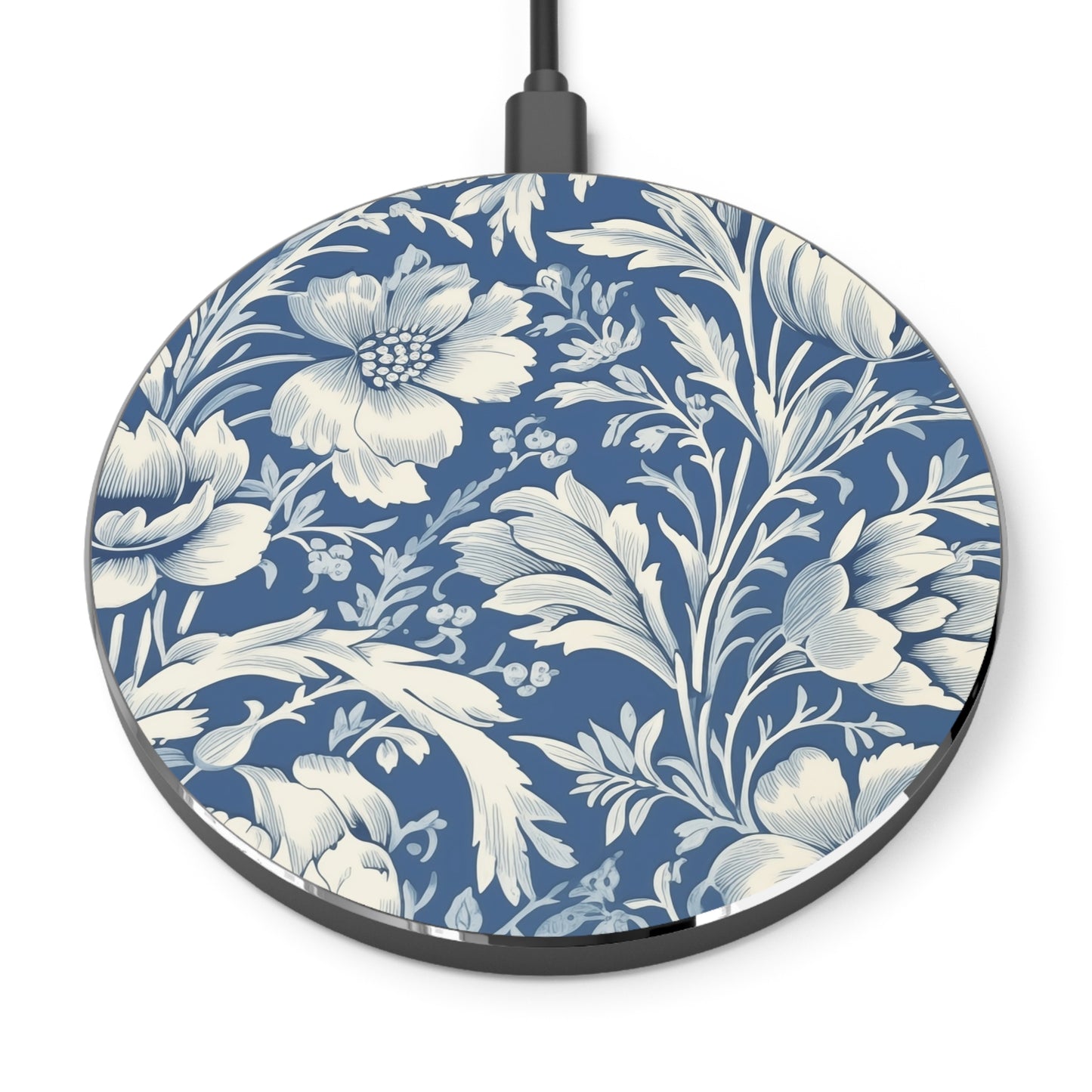 Blue Floral Wireless Charger
