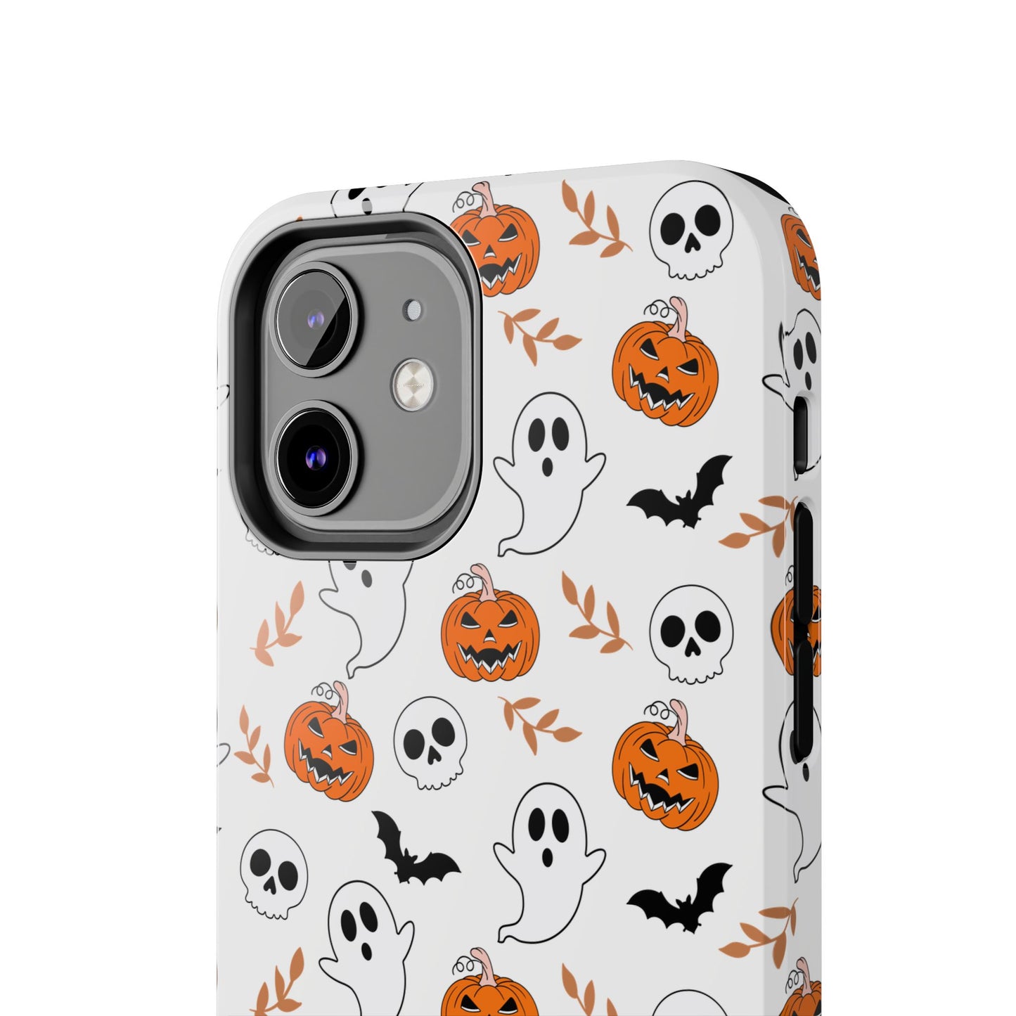 Halloween Themed Tough Phone Cases, Spooky Ghosts & Skulls, Perfect for Fall Decor, Unique Gift for Halloween Lovers, Fun Pumpkin Design