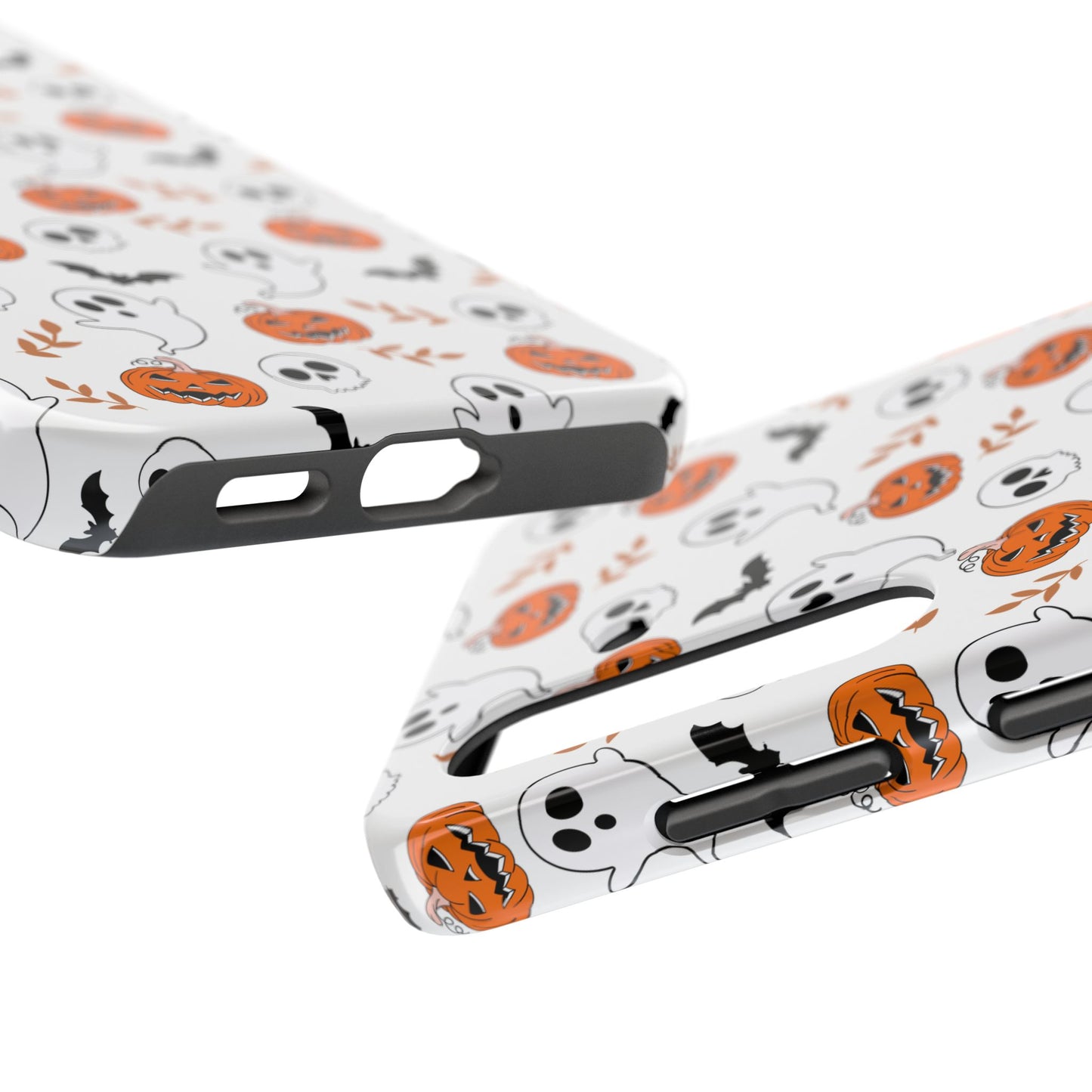 Halloween Themed Tough Phone Cases, Spooky Ghosts & Skulls, Perfect for Fall Decor, Unique Gift for Halloween Lovers, Fun Pumpkin Design