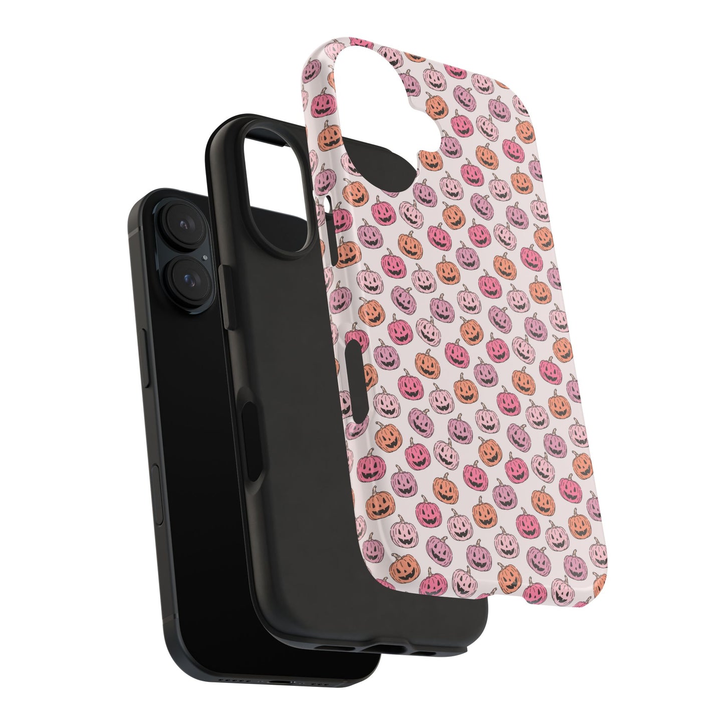 Cute Pumpkin Pattern Tough Phone Cases | Fall Decor, Halloween Accessories, Gifts for Her, Trendy Phone Protection