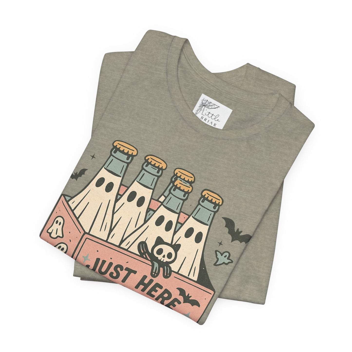Halloween Vibes Unisex Tee - Just Here for the Boos, Fun Halloween Shirt, Party Wear, Gag Gift, Ghostly Spirit Classy Wear