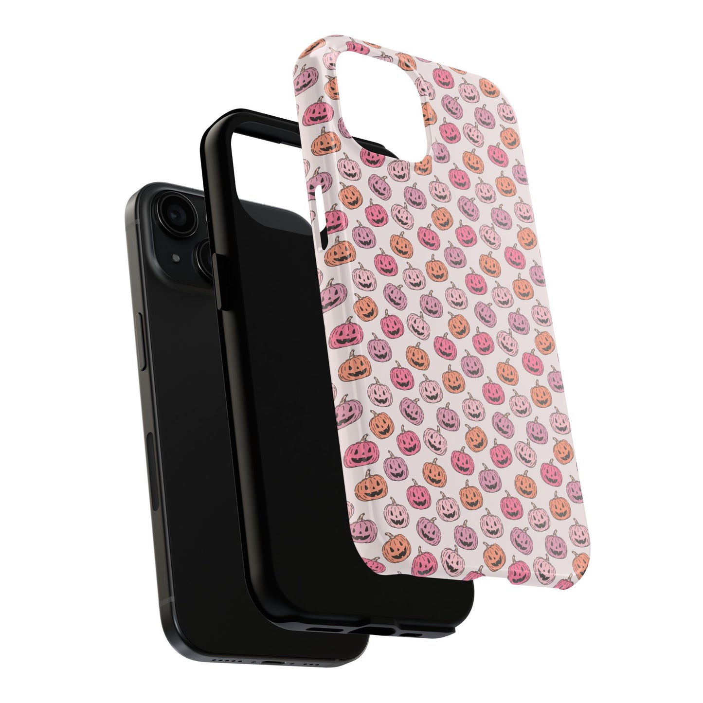 Cute Pumpkin Pattern Tough Phone Cases | Fall Decor, Halloween Accessories, Gifts for Her, Trendy Phone Protection